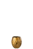 Tealight Holder Rhombus Glass Gold