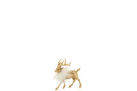 Reindeer Poly Gold/White Small