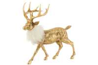 Reindeer Poly Gold/White Large