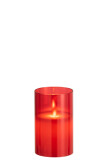 Ledlampe Glänzend Glas Rot Small