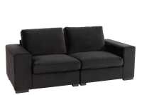 Sofa 2persons Velvet Black 