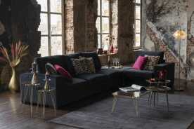 Sofa Middle Velvet Black 