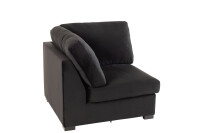 Sofa Corner Velvet Black 