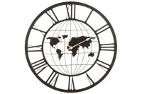 Clock Roman Numerals World Map