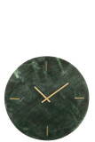 Clock Round Marble Green 