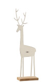 Reindeer Standing Metal/Wood White