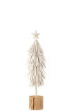 Christmas Tree On Foot Metal White