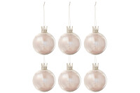 Box Of 6 Christmas Baubles Crown