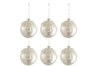 Box Of 6 Christmas Baubles Flowers