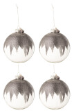 Box Of 4 Christmas Baubles Glitter