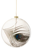 Christmas Bauble Peacock Feather