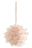 Bauble Hanging Feathers Glitter
