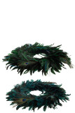 Wreath Deco Feathers+Peacock
