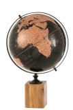 World Globe On Foot Wood