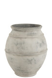 Flowerpot Spotted Ceramic Wh/Gry