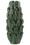 Vase Leaf Long Ceramic Green Large
