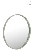 Specchio Rotondo Pelle Verde Large