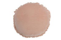 Cushion Round Velvet Cotton/Linen