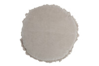 Coussin Rond Velours Coton/Lin