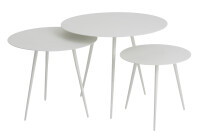 Set 3 Tavolini Ferro Bianco