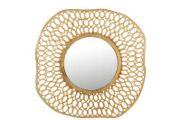Specchio Cerchi Alluminio Oro