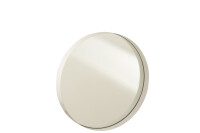 Miroir Rond Bord Metal Blanc