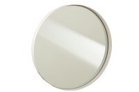 Mirror Round Border Metal White