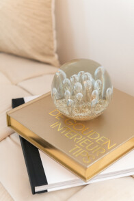 Paperweight Fireworks Gold Glass