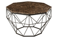 Coffee Table Octagon Metal/Marble