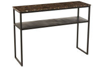 Console Metal/Marble Black/Brown