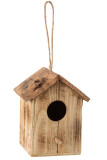 Bird House Basis Wood Beige