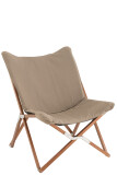 Lounge Chair Foldable Textile/Wood
