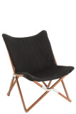 Lounge Chair Foldable Textile/Wood