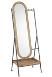 Mirror Standing+Shelf Metal/Wood