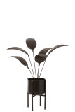Plant Decoration Metal Dark Brown