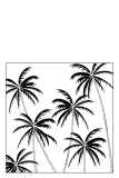 Pack 20 Napkins Palm Trees Paper