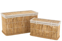 Set Von 2 Körben Rechteck Bambus