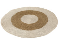 Rug Round Seagrass White/Natural