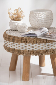 Chair Round Seagrass White/Natural