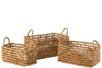 Set Of 3 Baskets Open Rectangular