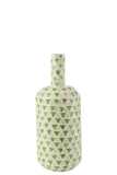 Vase Nuye Drop Shells/Paper Green