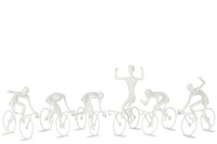Cyclists Poly White Large