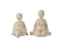Woman Bathing Suit Sitting Ceramic