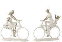 Parent With Child On Bicycle Poly