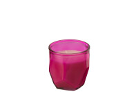 Candle Origami Glass Fuchsia -