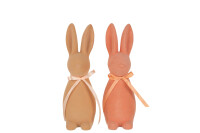 Rabbit Bow Ceramic Beige/Salmon