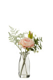 Bouquet Roses In Vase+Artificial