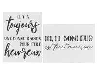 Placard Texts French Heureux