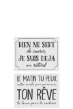 Schild Texte Französisch Retard