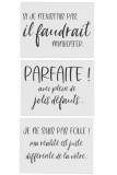 Placard Texts French Mix Metal